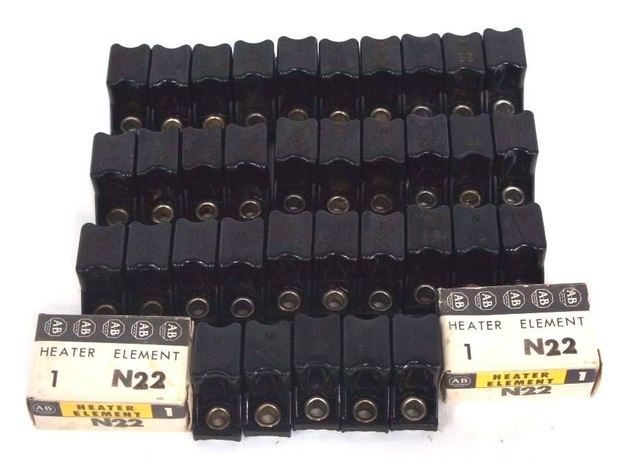 Used LOT OF 37 ALLEN BRADLEY N22 OVERLOAD THERMAL UNIT HEATING ELEMENTS