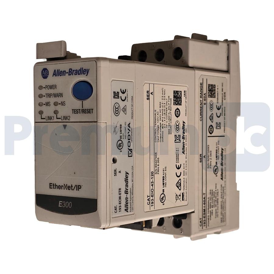 Used Allen-Bradley E300 Overload Relay 193-ESM-I-60A-T | 193-EIO-43-120 | 193-ECM-ETR
