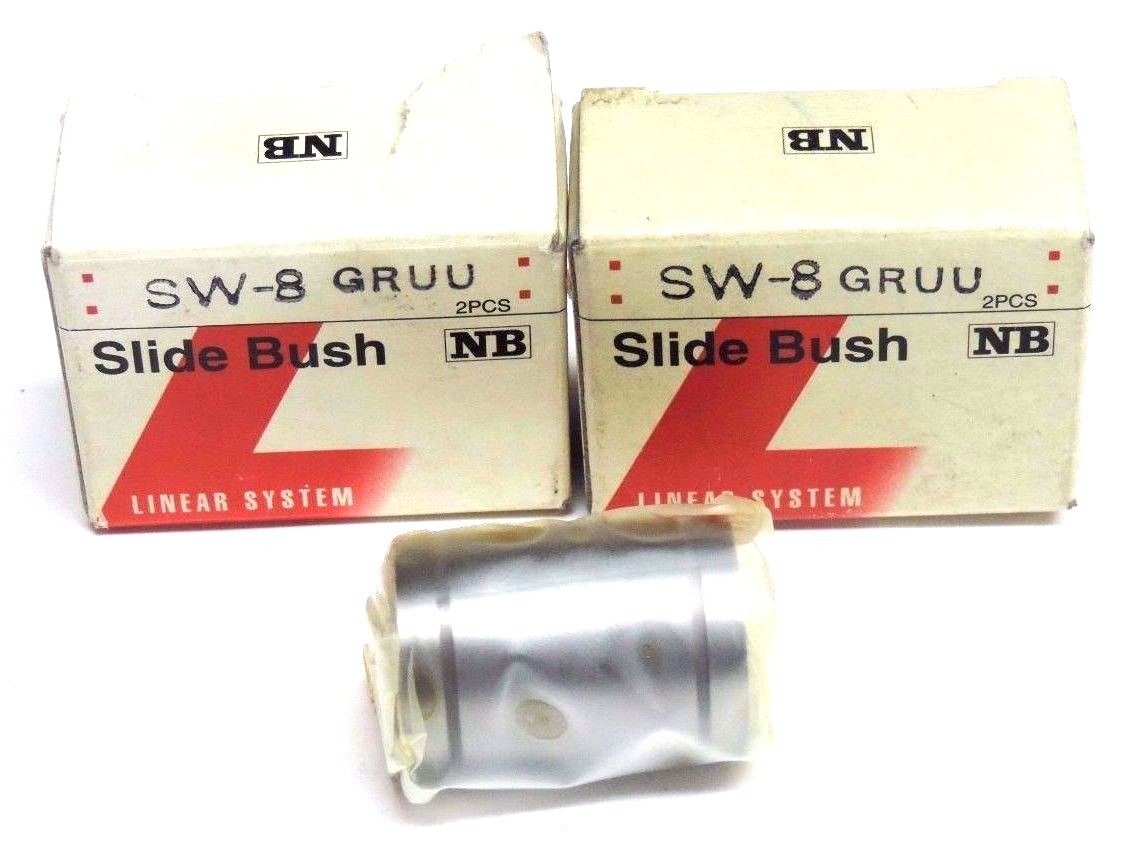 Used 2 BOXES OF 2 NIB NP NIPPON SW-8 GRUU LINEAR SLIDE BUSHINGS 030703, SW8GRUU