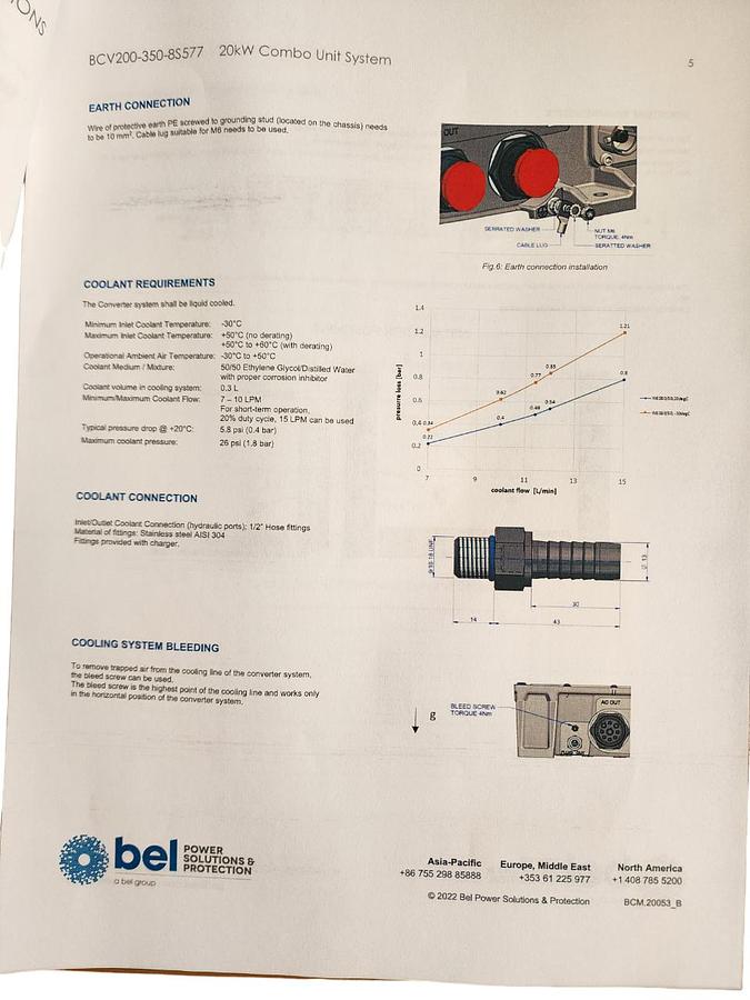 BEL POWER SOLUTIONS BCV200-350-8S577 / BCV200-350-8 20kW INVERTER/CHARGER NSFS