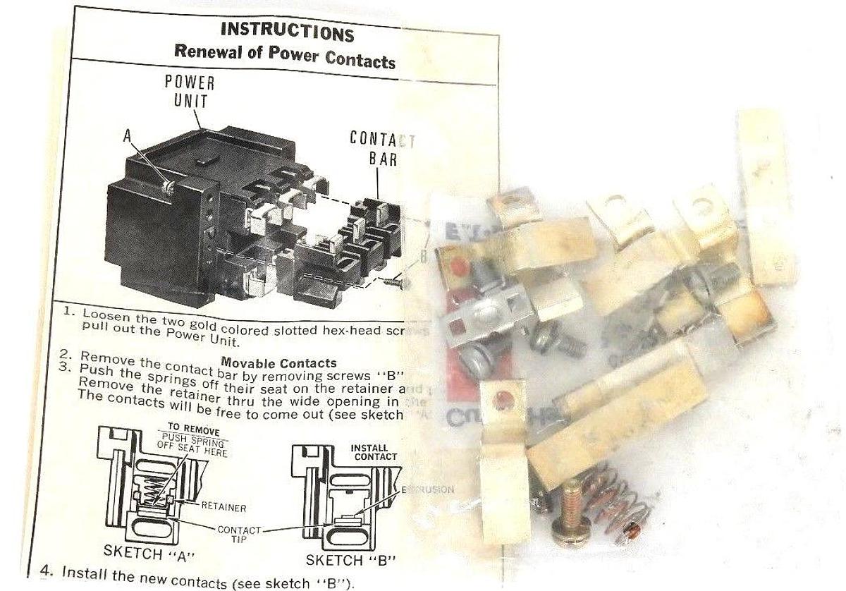 LOT OF 2 NIB CUTLER HAMMER 6-24-2 CONTACT KITS 3-POLE SIZE 2, 6242