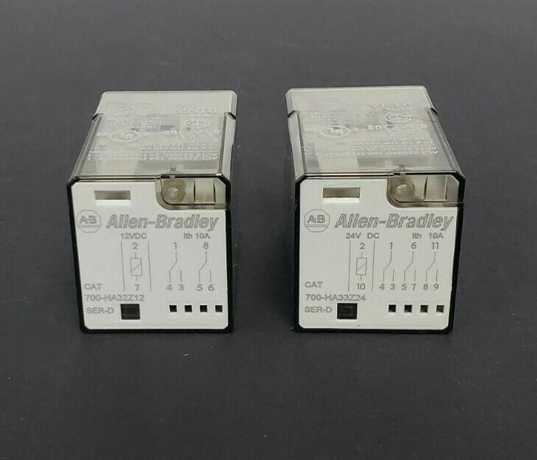Used ALLEN BRADLEY 700-HA33Z24 SER. D & 700-HA32Z12 SER. D RELAYS
