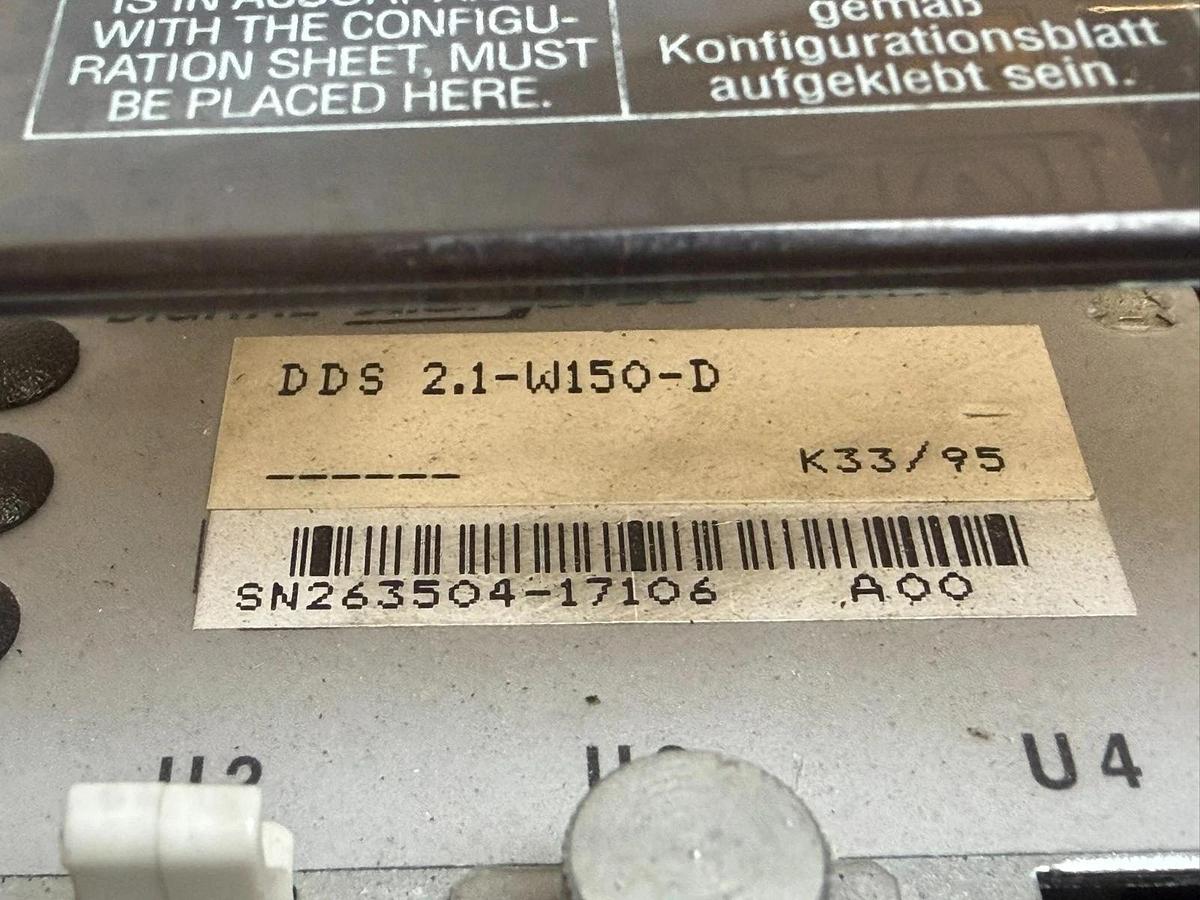 Used Indramat DDS 2.1-W150-D Digital Servo Drive Code 61 Ground Fault Parts Core