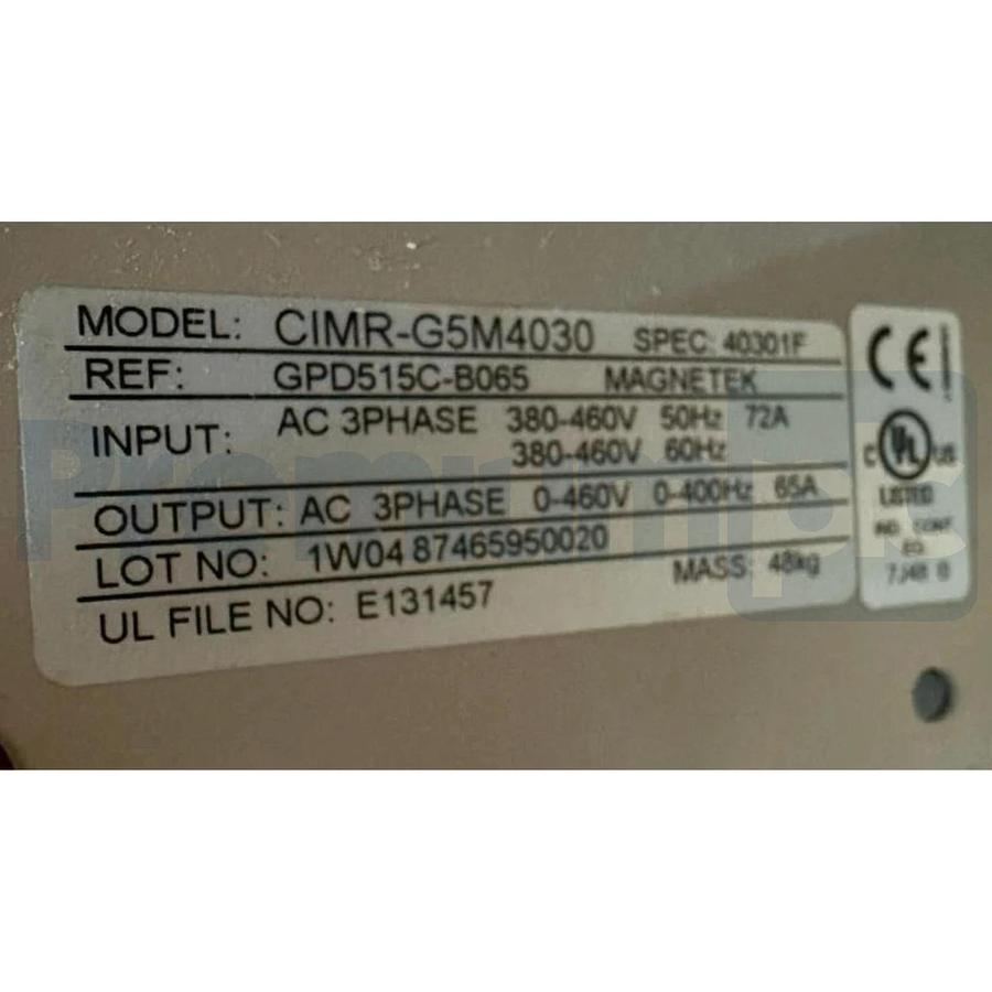 Yaskawa MagneTek CIMR-G5M4030 | GPD515C-B065 GPD 515/G5 AC Drive 460V 50HP NSMP