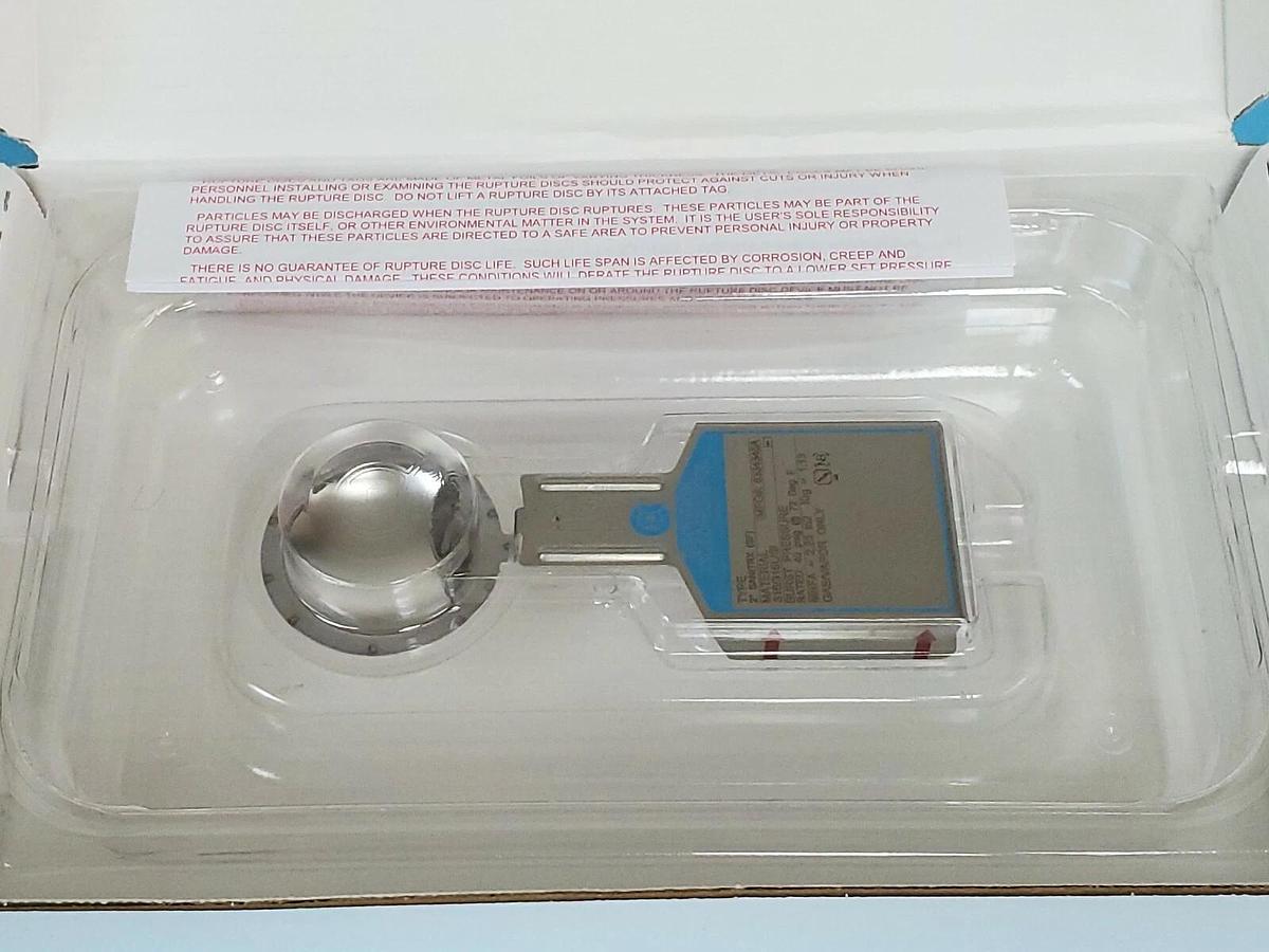 Used NIB CONTINENTAL DISC CORP. 8334345A TYPE: 2'' 50mm SANITRX (SF) RUPTURE DISC