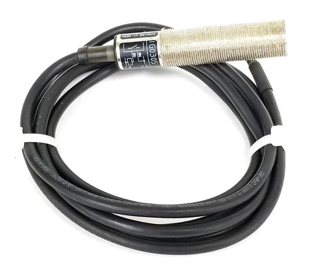 Used IFM IGA2005-AB0A INDUCTIVE SENSOR IGA2005AB0A, S:5MM, U:20...250V, 77'' LEAD