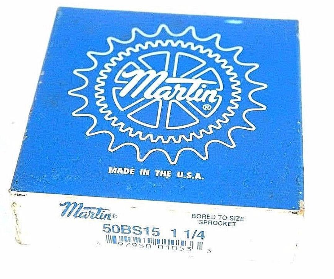 Used NIB MARTIN 50BS15-1-1/4 SPROCKET BORED TO 1-1/4", 15 TEETH, 50BS15114