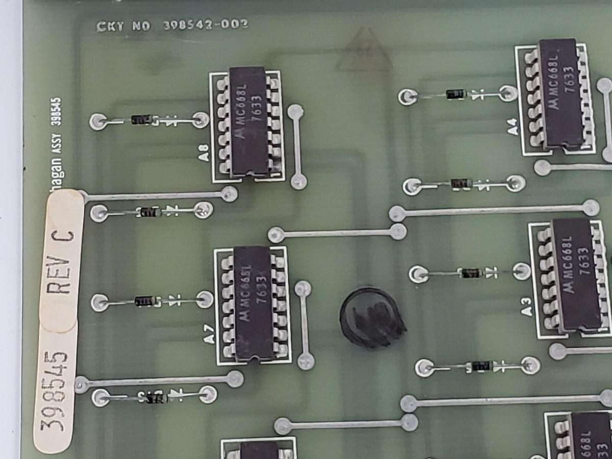 Used HAGAN 398545 DIGITAL COMP 3 BOARD REV. C 398542-002