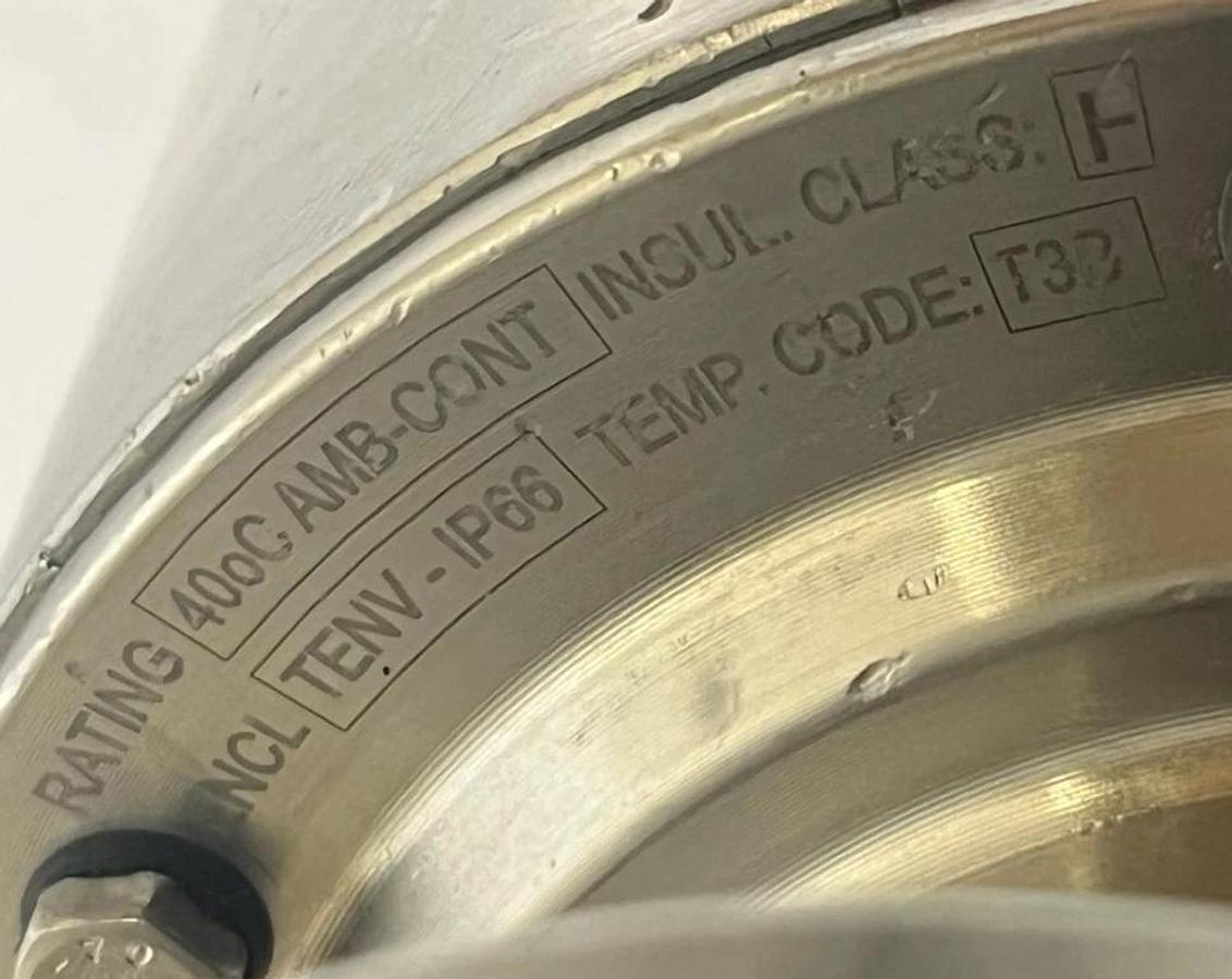 Used Van der Graaf TM127A25-675NB-STM Stainless Steel Drum Motor | 0.75HP 460V 3PH