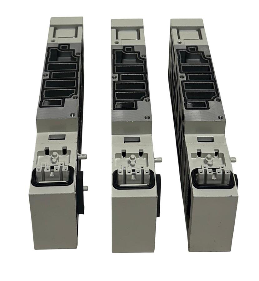 Used 3 SMC VQ-4000 / VQ4000 OEM PNEUMATIC MANIFOLD BLOCK ASSEMBLIES NSNP