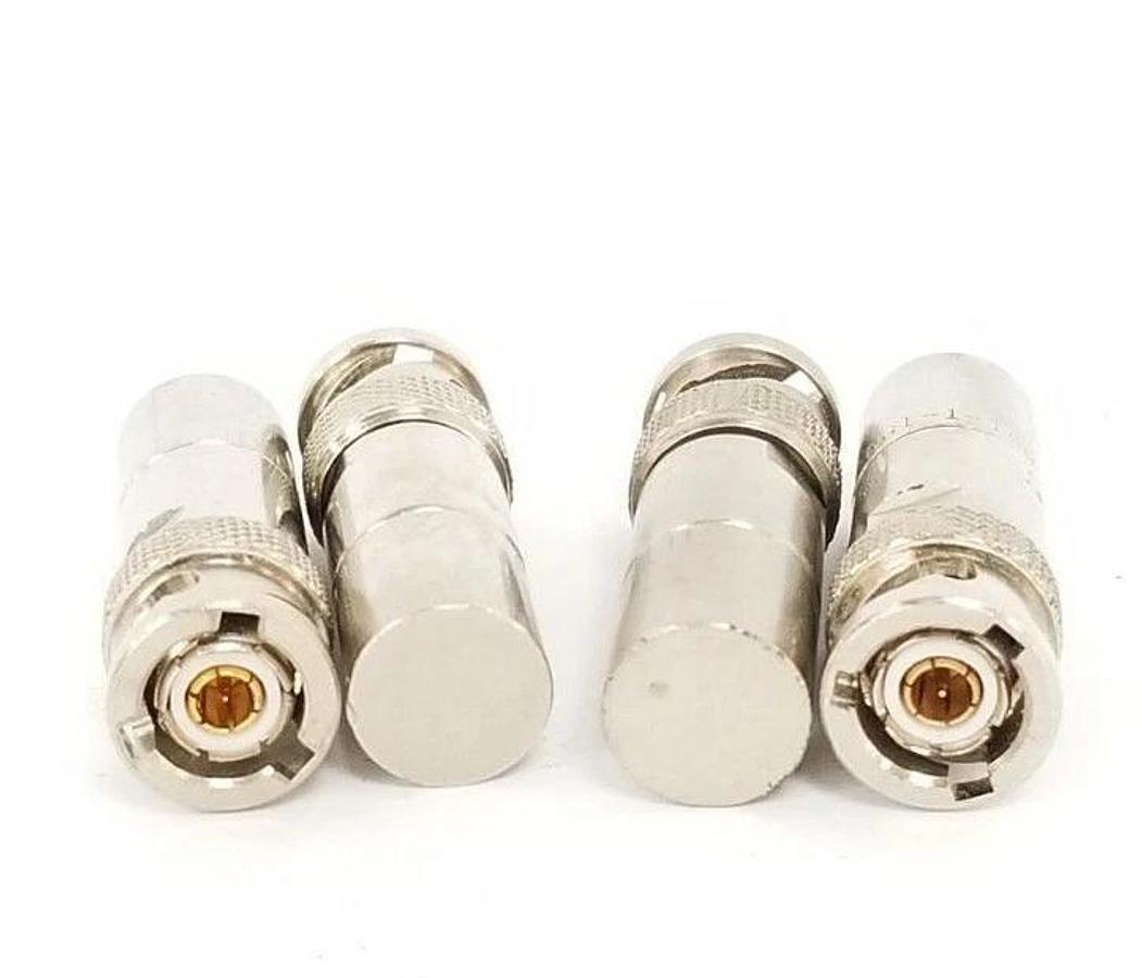 LOT OF 4 NEW TROMPETER TEI-14949-TNG1-1-150 COAXIAL CONNECTORS MALE 15MM DIA.