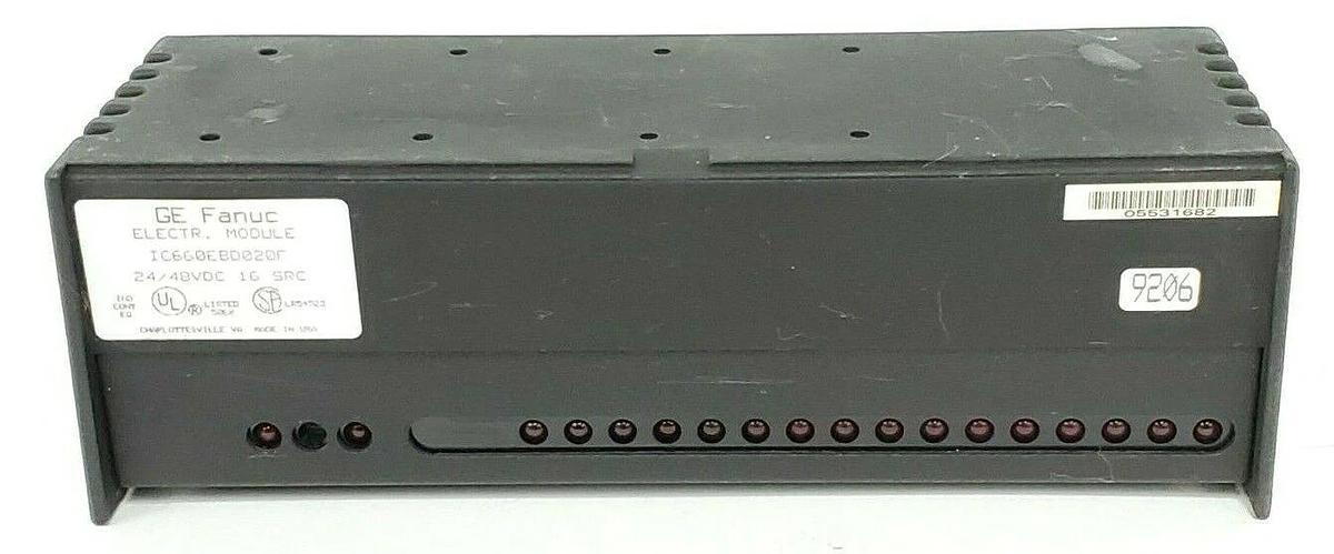 Used GE FANUC IC660EBD020F ELECTR. MODULE 24/48VDC 16 SRC