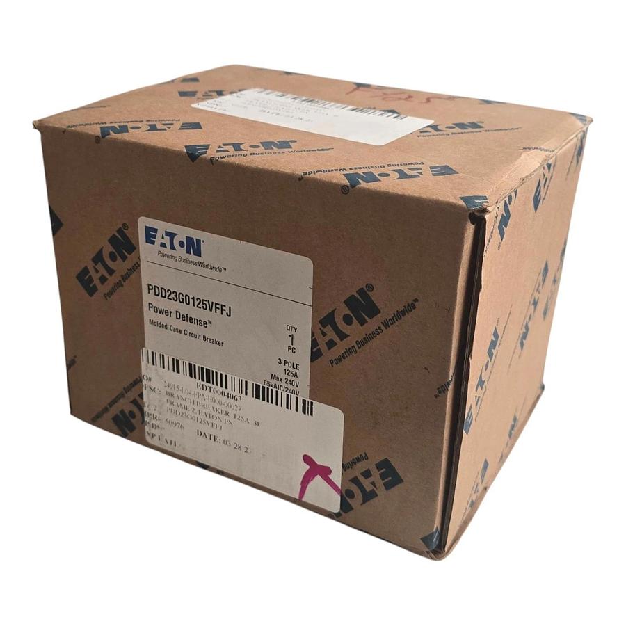 Eaton C-H PDD23G0125VFFJ Power Defense 125A 3P 240V 65kAIC Breaker NSMP