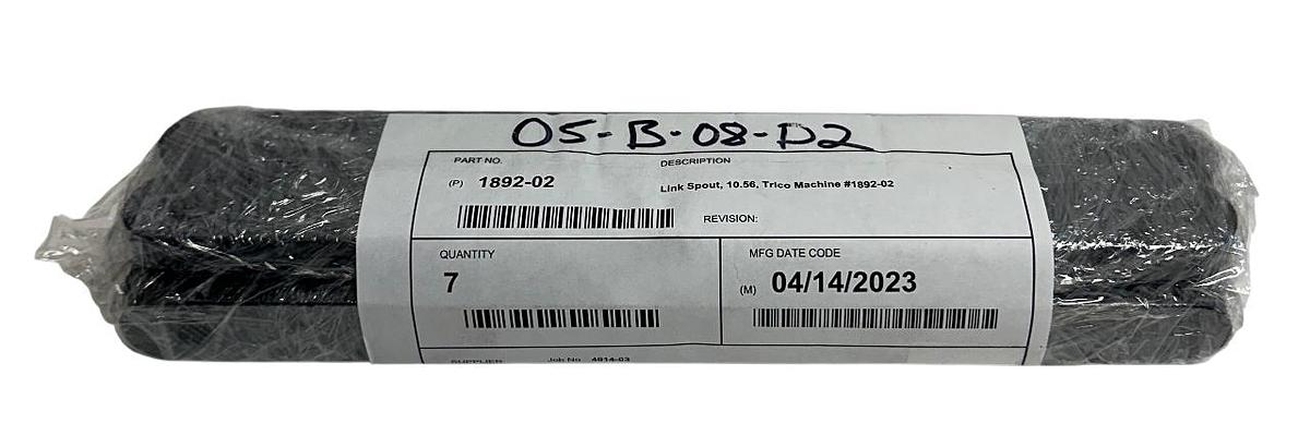 Used 7 TRICO MACHINE TRIANGLE 1892-02 / 189202 OEM LINK SPOUTS 10.56 05-B-08-D2 NSMP