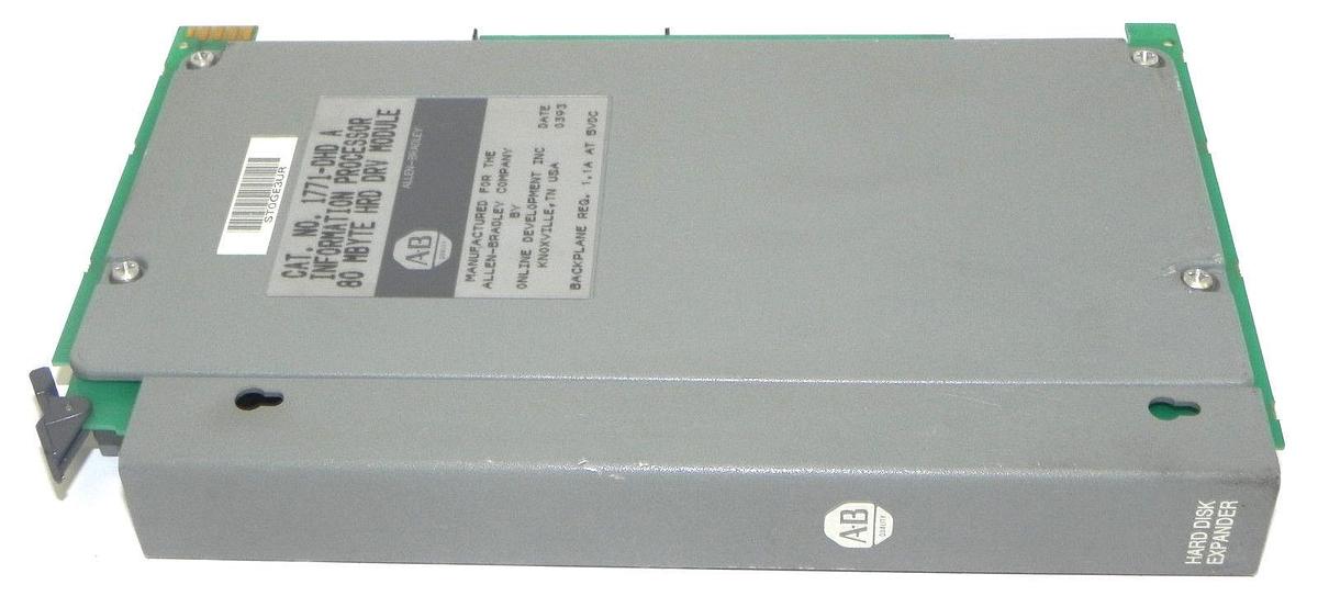 Used ALLEN BRADLEY 1771-DHD INFORMATION PROCESSOR 80 MBYTE HRD DRV MODULE 1771-DHD/A