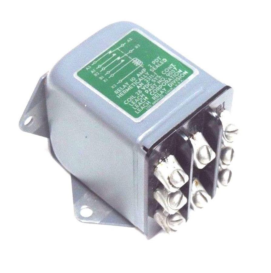 NEW LEACH CORP. AN-3311-1 RELAY 28VDC, 10AMP, 2PDT, HERMETICALLY SEALED, AN33111