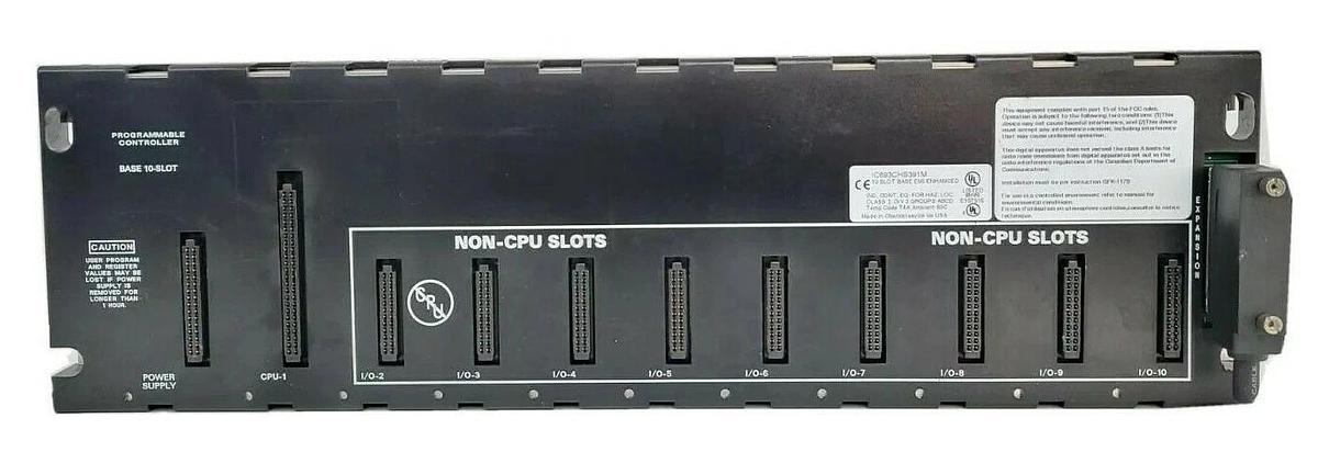 Used GE FANUC IC693CHS391M 10-SLOT BASE EMI ENHANCED