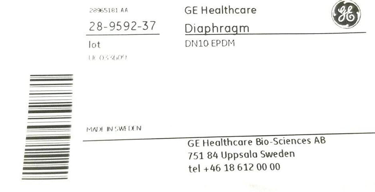 LOT OF 7 NEW GE HEALTHCARE 28-9592-37 VALVE DIAPHRAGMS DN10 EPDM 28959237 AE