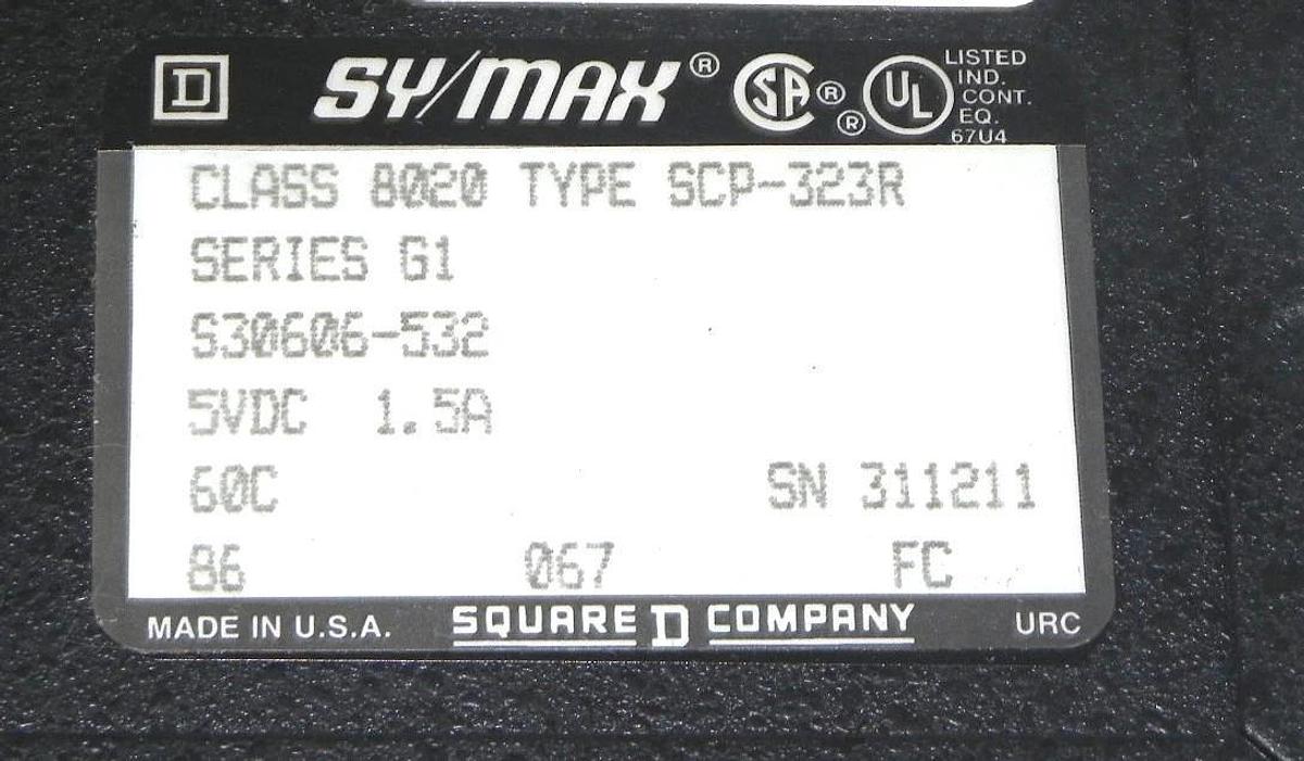 Used SQUARE D SY/MAX 8020 SCP-323R PROCESSOR 8020SCP323R SERIES G1