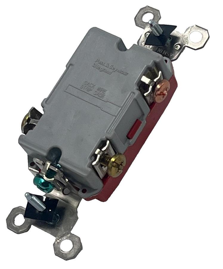 Used LEGRAND PS20AC3GRY 20A 120/277V 3-Way Toggle Switch Industrial Gray, NSMP