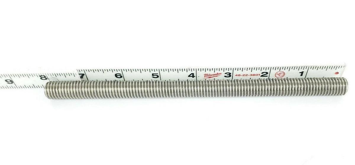 LOT OF 2 NEW MILLIPORE MSD1452W0 HEADLESS THREADED BOLT SHAFTS, 8" L X 1/2" DIA