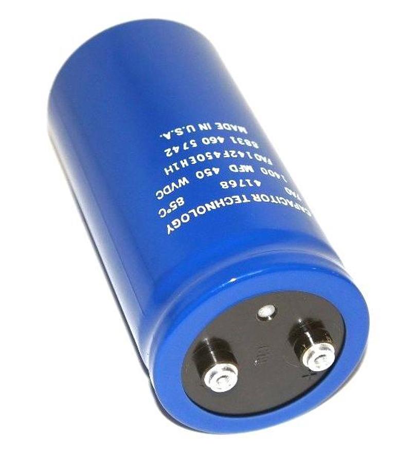 Used NEW CAPACITOR TECHNOLOGY FA0142F450EH1H CAPACITOR  1400 MFD, 450 WVDC