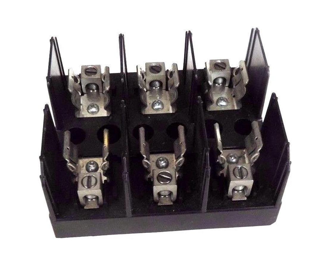 Used 3 COOPER BUSSMAN J60030-3CR, J60030-3C FUSE HOLDERS 600V, 30A, 60/75C, J60030C