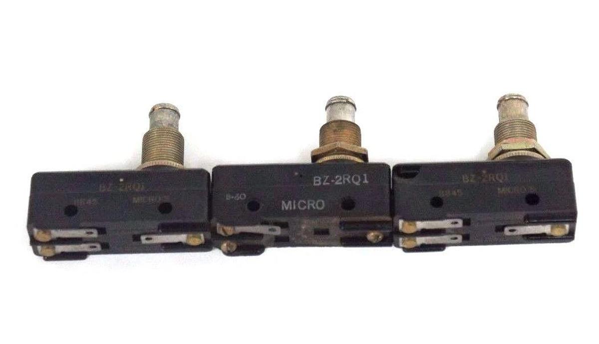 Used LOT OF 3 HONEYWELL MICROSWITCH BZ-2RQ1 PLUNGER BASIC SWITCHES BZ2RQ1