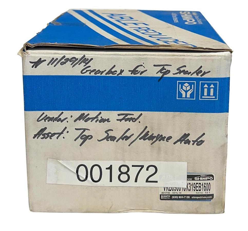 NIDEC SHIMPO VRB090010K319EB1600 SERVO PLANETARY ABLE REDUCER 10:1 RATIO NSMP