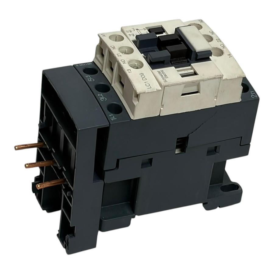 Used Schneider Electric LC1D09 TeSys 3-Pole Contactor with LAD4BB Adapter