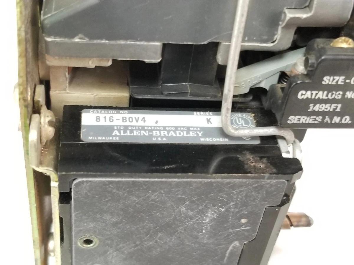 Used ALLEN BRADLEY 709-AOB103 NON-REVERSING STARTER SER. K SIZE: 0 W/ 70A86 COIL