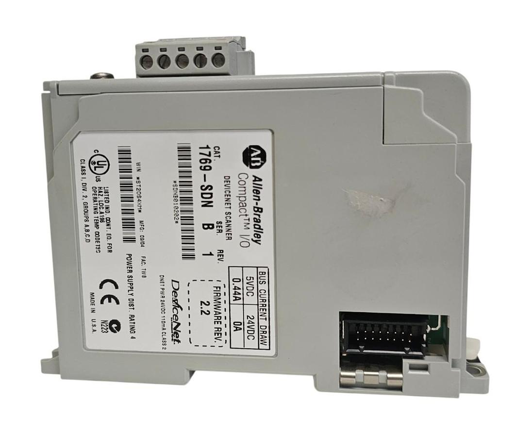 Used ALLEN BRADLEY 1769-SDN /B CompactLogix DeviceNet SCANNER MODULE REV. 1