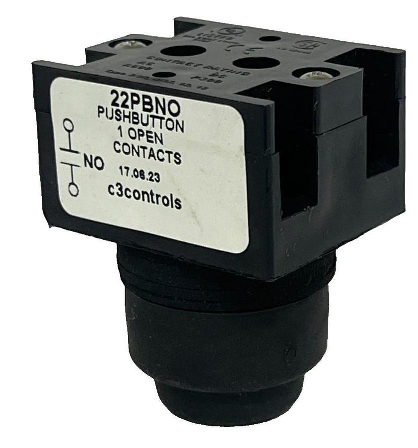 c3controls 22PBNO 22mm NEMA Pushbutton Non-Illuminated 1 N.O. Normally Open NSNP