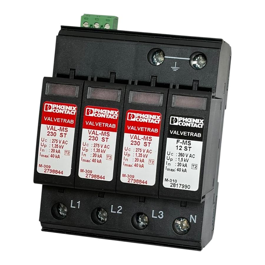 Used Phoenix Contact VAL-MS 230/3+1 FM Surge Protection Device 2838199 New Surplus