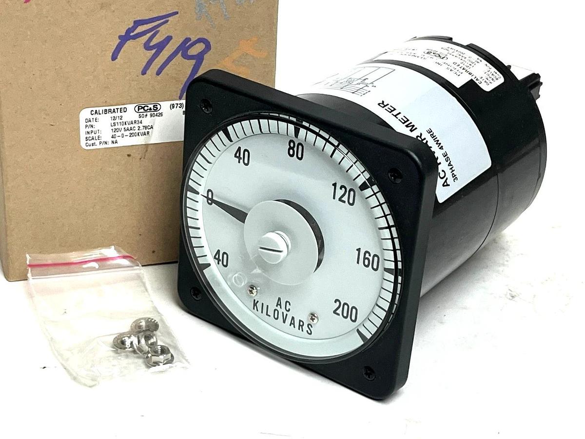PC&S LS-110 Kilovar Meter | LS110KVAR34 | 120V 5A | Scale 40-0-200 kVAR , NSMP