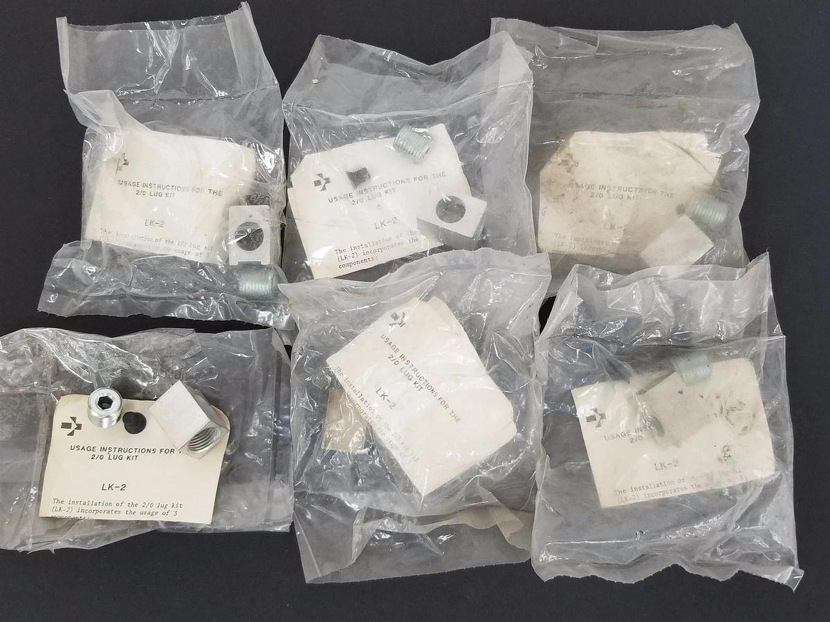 Used LOT OF 6 NEW GOULD MODICON LK-2 LUG KITS LK2 2/0