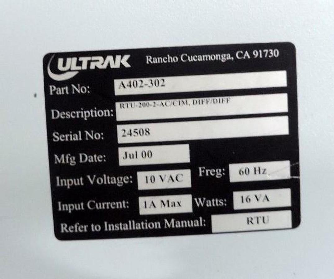 Used ULTRAK SAFENET SYSTEM A402-302 ENCLOSURE A402302