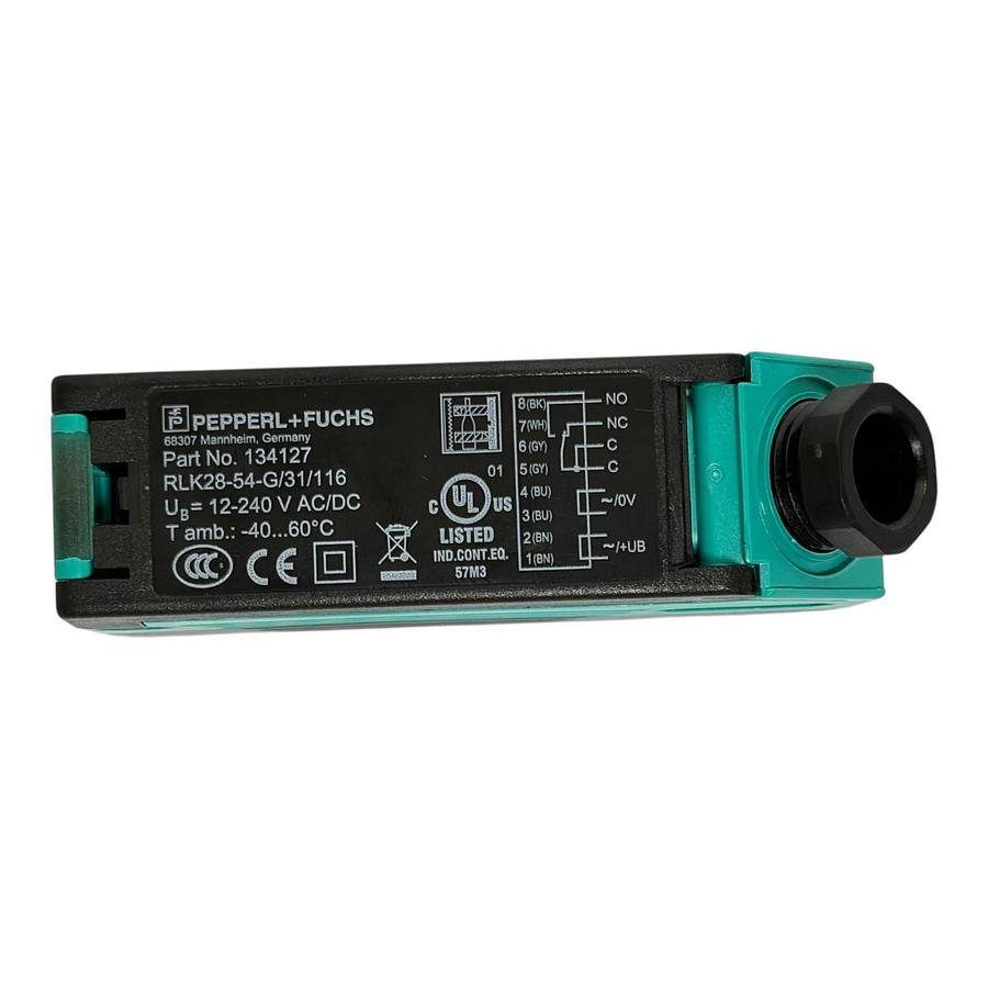 Pepperl+Fuchs RLK28-54-G/31/116 Retroreflective Photoelectric Sensor 134127