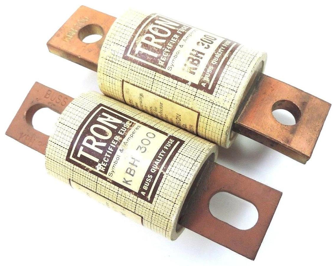 Used LOT OF 2 COOPER BUSSMANN TRON KBH-300 RECTIFIER FUSES KBH300