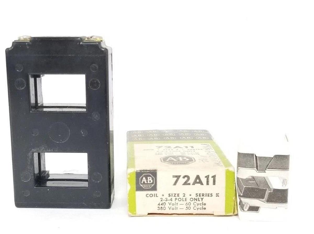 Used ALLEN BRADLEY 72A11 COIL SIZE 2, SER. K, 440V 60 CYCLE, 380V 50 CYCLE