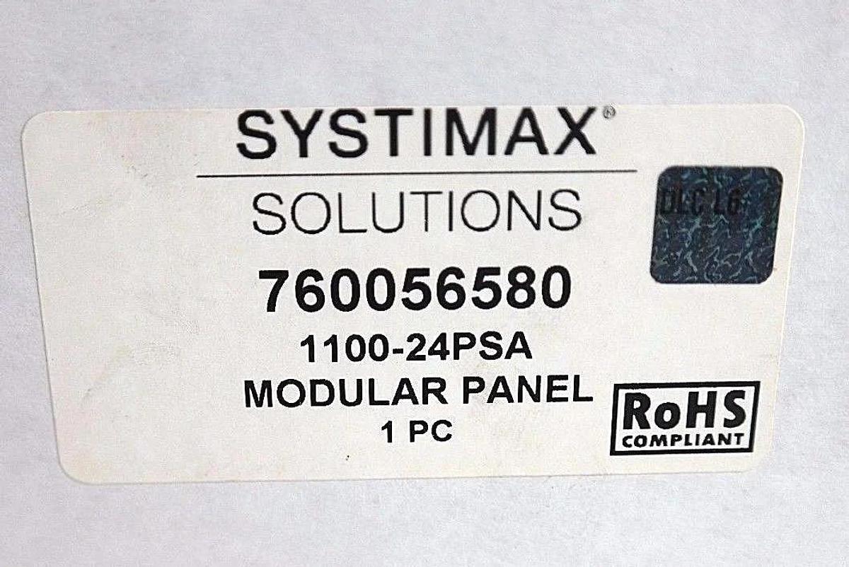 Used NIB COMMSCOPE SYSTIMAX SOLUTIONS 1100-24PSA MODULAR PANEL 760056580