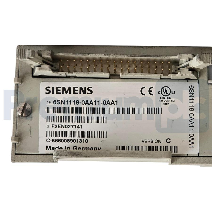 Used Siemens 6SN1118-0AA11-0AA1 SIMODRIVE 611 Standard Control Unit 1-Axis Ver C USED