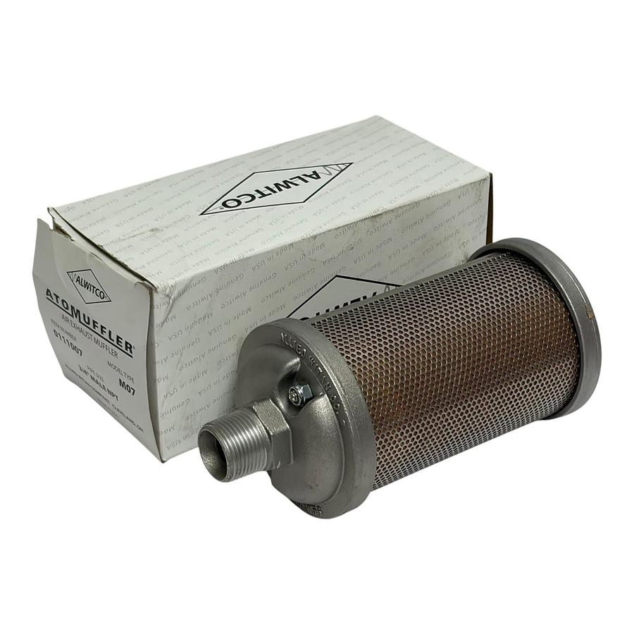 Used Allied Witan M07 Atomuffler Air Exhaust Muffler 3/4" Male NPT 0111007 New