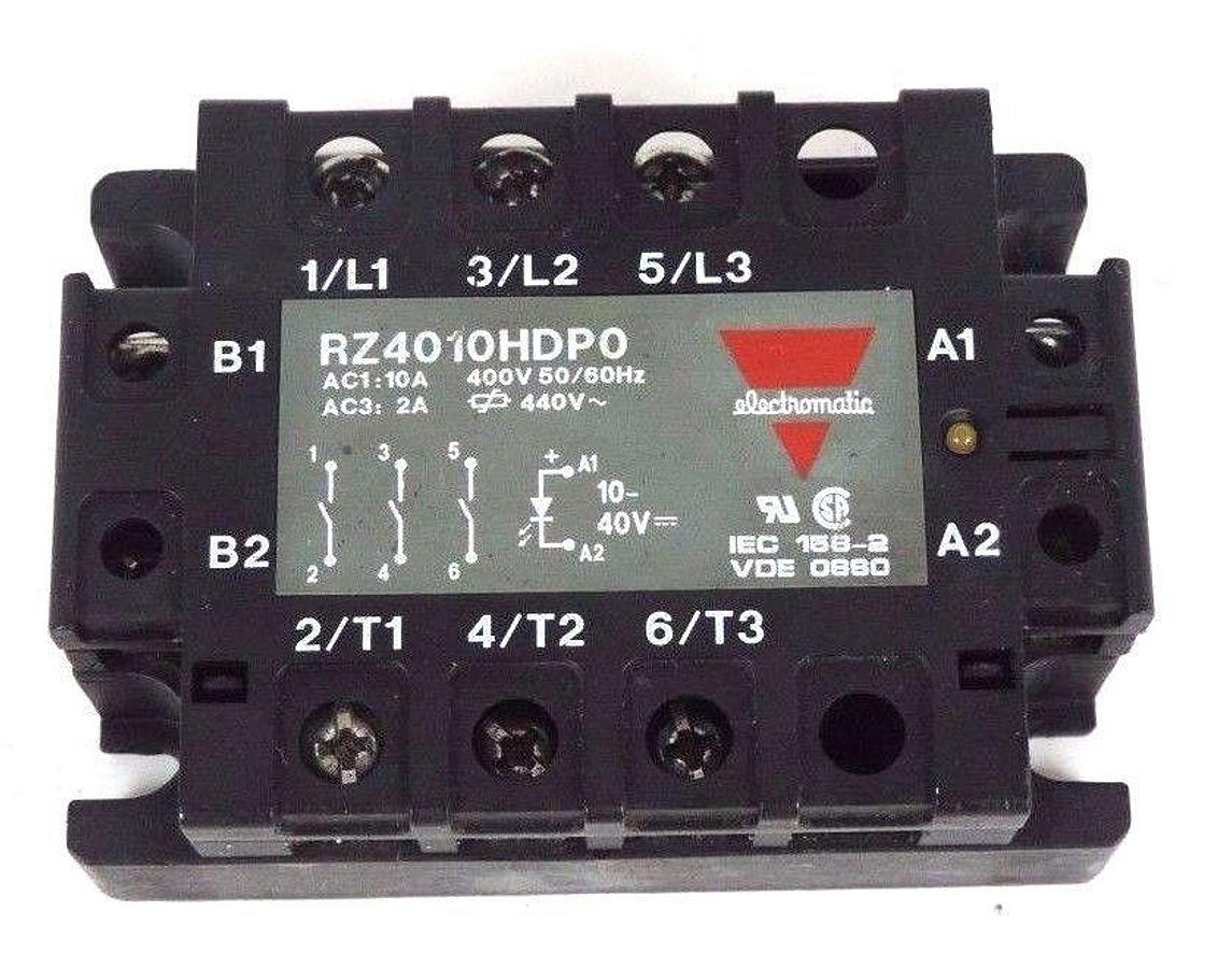 Used ELECTROMATIC RZ4010HDP0 RELAY 10A, 400V, 50/60HZ, RZ4010HDP0