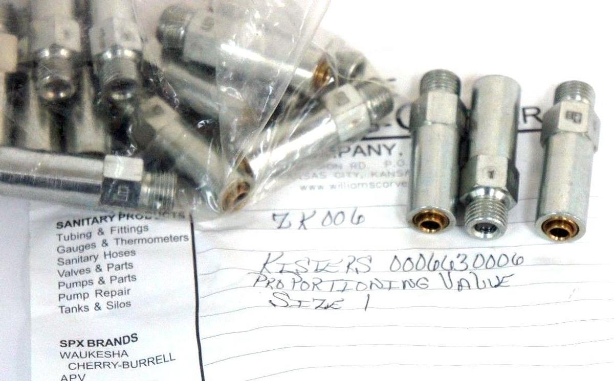 Used LOT OF 23 KISTERS 0006630006 PROPORTIONING VALVES SIZE 1