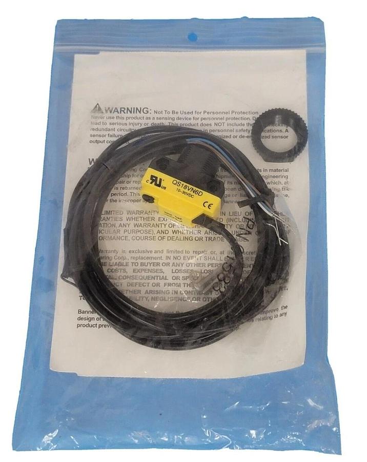 Used NEW BANNER QS18VN6D WORLD-BEAM QS18 SERIES SENSOR 61651