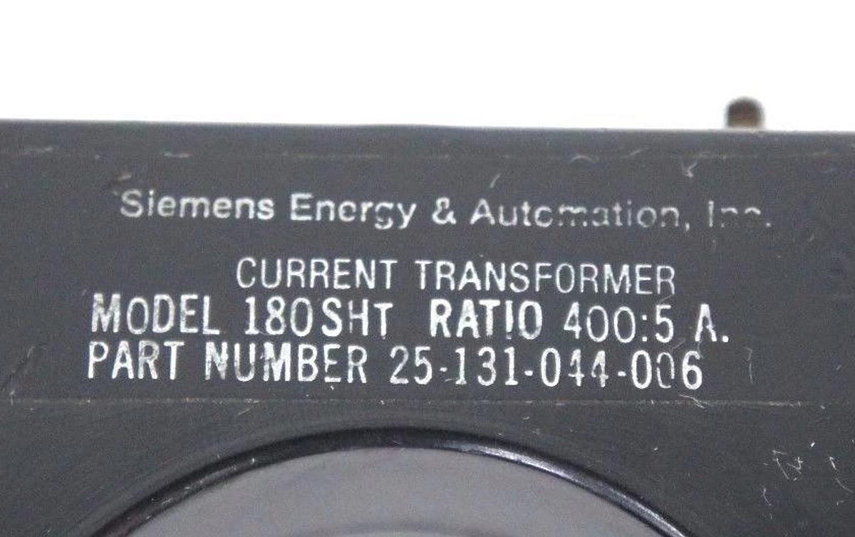Used SIEMENS 25-131-044-006 TRANSFORMER MODEL: 180SHT 400:5A 180 SHT-401 - LOT OF 3
