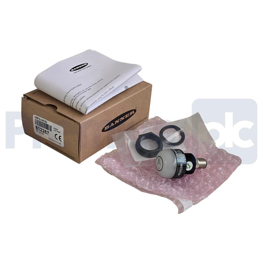 Used Banner K30PTALGRY3Q 812267 K30 Pro Touch Series 3-Color RGB Touch Sensor M12 QD