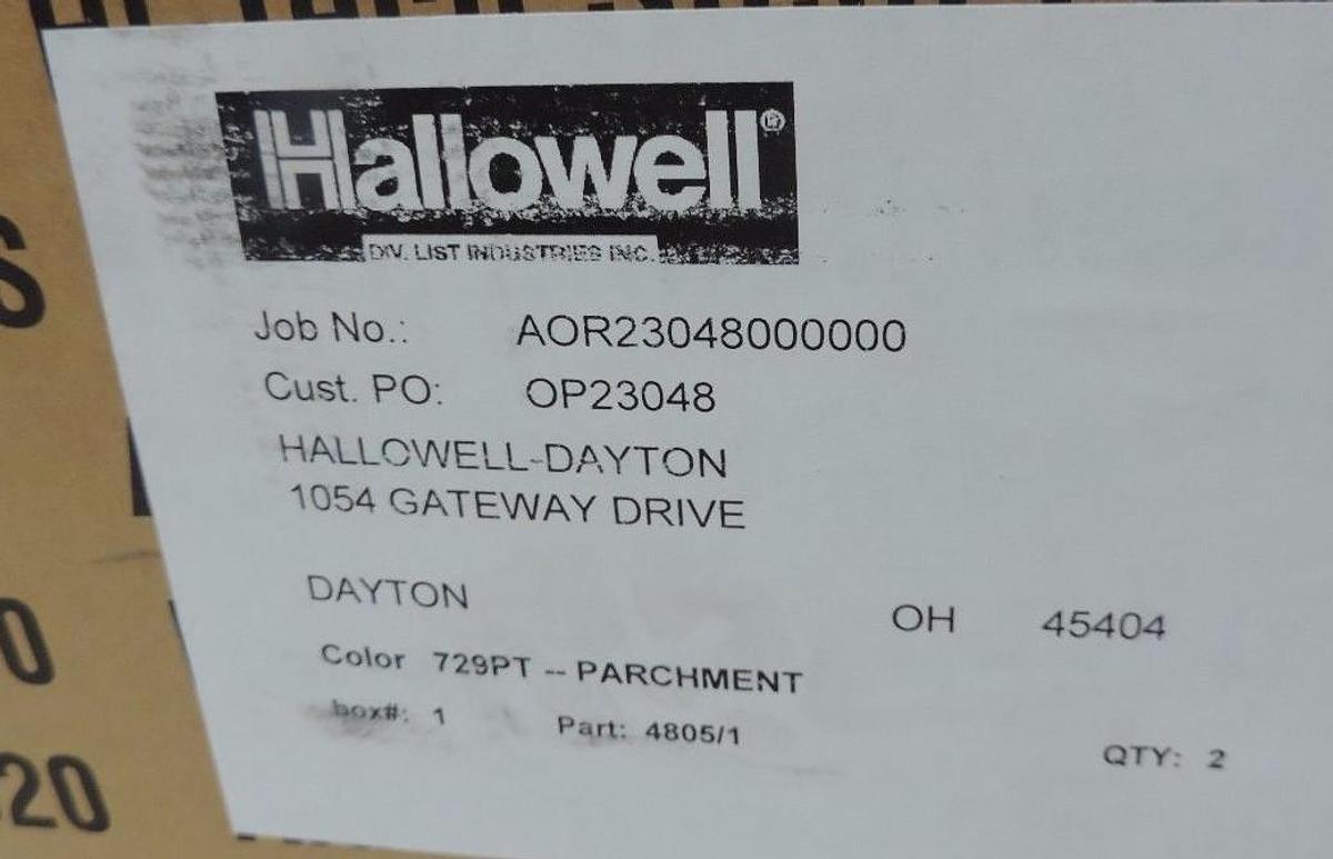Used 2 NIB HALLOWELL 4805 STEEL PEDESTALS
