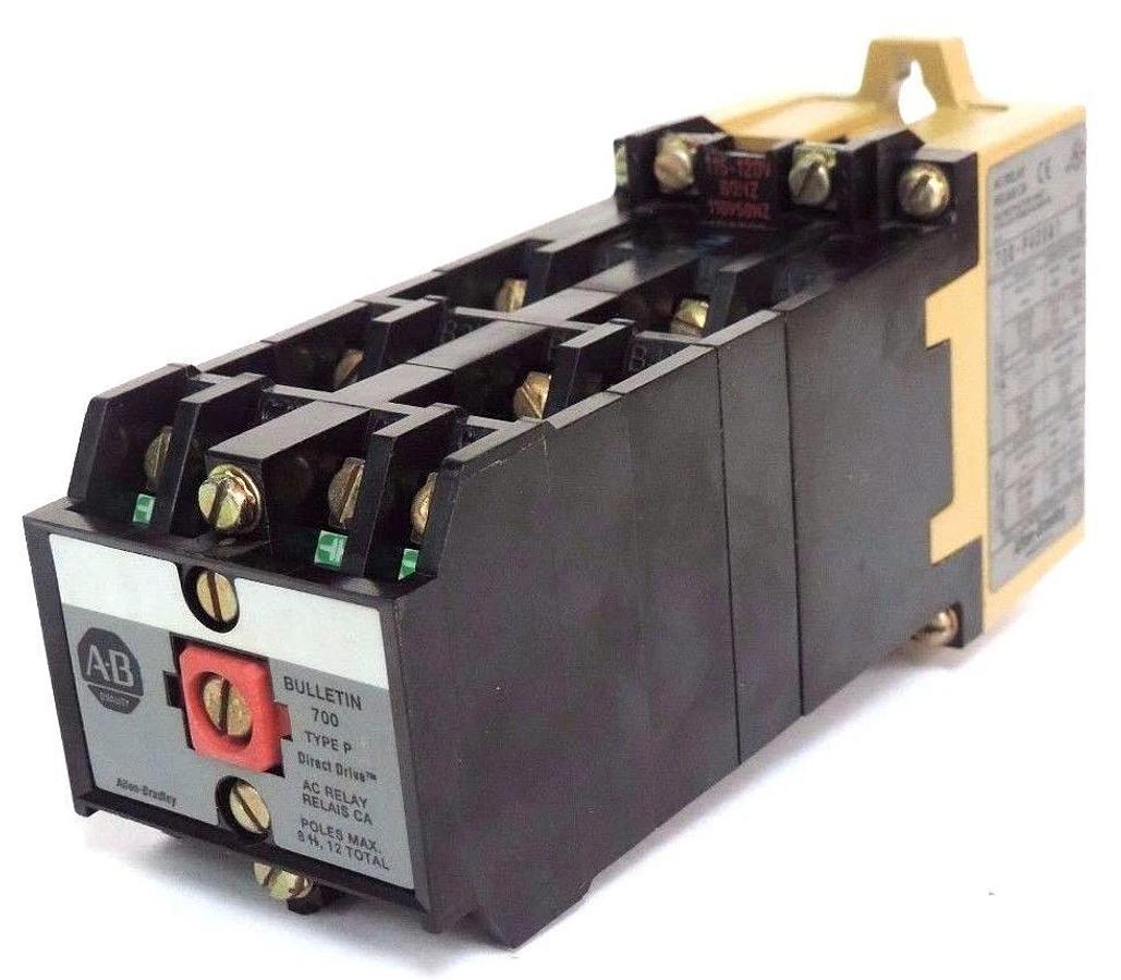 Used ALLEN BRADLEY 700-P400A1 AC RELAY SER. B 700P400A1, 115-120V COIL